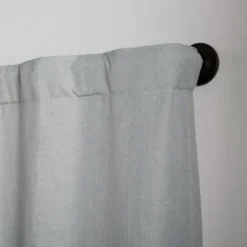 Curtains & Drapes-Kirkland's Home Chambray Blackout Roman Shade, 34 In. Blue