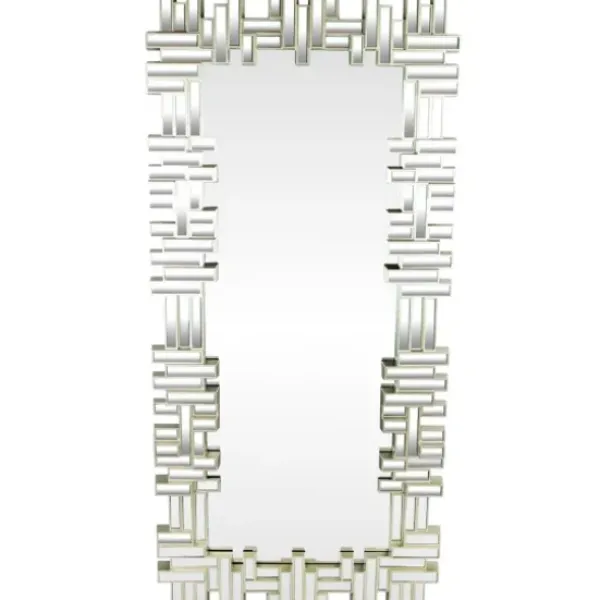 Decorative Mirrors-Kirkland's Home Champagne Gold Rectangular Modern Wall Mirror