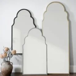 Full Length & Floor Mirrors-Kirkland's Home Champagne Maria Arch Full Length Mirror Gold