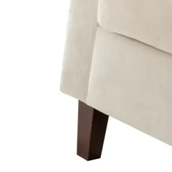 Accent Chairs-Kirkland's Home Channel Tufted Velvet Club Accent Chair Ivory