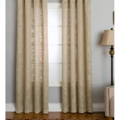Curtains & Drapes-Kirkland's Home Charcoal Chenille Single Curtain Panel, 84 In. Gray