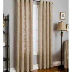 Curtains & Drapes-Kirkland's Home Charcoal Chenille Single Curtain Panel, 84 In. Gray