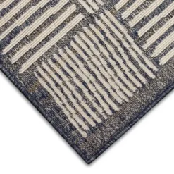 Outdoor Rugs-Kirkland's Home Charcoal Diamond Nile Indoor/Outdoor Runner, 1X7 Gray/Ivory