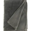 Blankets & Throws-Kirkland's Home Charcoal Faux Sheared Mink Throw Gray