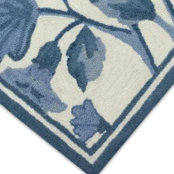 Outdoor Rugs-Kirkland's Home Charcoal Geo Lattice Outdoor Area Rug, 7X9 Gray
