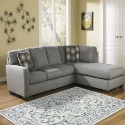Outdoor Rugs-Kirkland's Home Charcoal Geo Lattice Outdoor Area Rug, 6X9 Gray