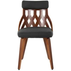 Dining Chairs-Kirkland's Home Charcoal Lattice Back 2-Pc. Dining Chair Set Gray