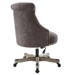 Office Furniture-Kirkland's Home Charcoal Miller Tufted Office Chair Gray