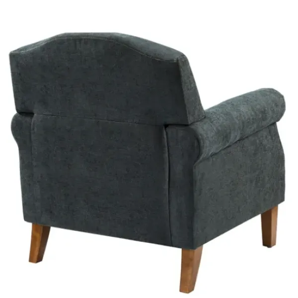 Accent Chairs-Kirkland's Home Charcoal Nailhead Trim Armchair Gray
