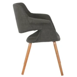 Accent Chairs-Kirkland's Home Charcoal Open Back Midcentury Accent Chair Gray