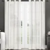 Curtains & Drapes-Kirkland's Home Charcoal Sateen Curtain Panel Set, 96 In. Gray