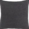 Pillows-Kirkland's Home Charcoal Subtle Striped Oversized Pillow Gray