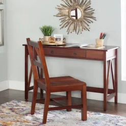 Office Furniture-Kirkland's Home Charleston Antique Tobacco Desk Brown