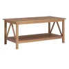 Coffee Tables-Kirkland's Home Charleston Rustic Gray Coffee Table With Shelf