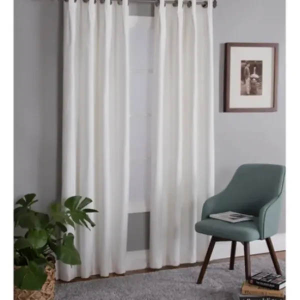 Curtains & Drapes-Kirkland's Home Chateau Stripe Curtain Panel Set, 96 In. Black