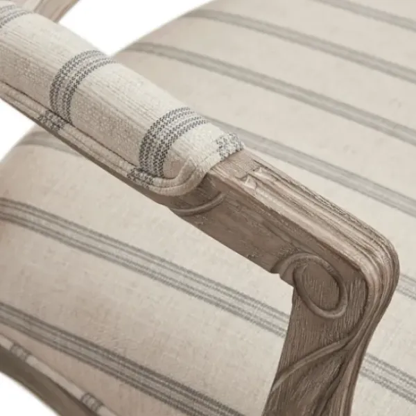 Accent Chairs-Kirkland's Home Chaucer Stripe Accent Chair Tan