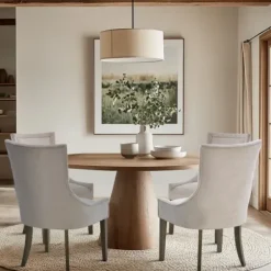 Dining Chairs-Kirkland's Home Chenille Curved Back Dining Chairs, Set Of 2 Ivory