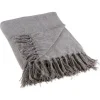 Blankets & Throws-Kirkland's Home Chenille Fringe Throw Gray