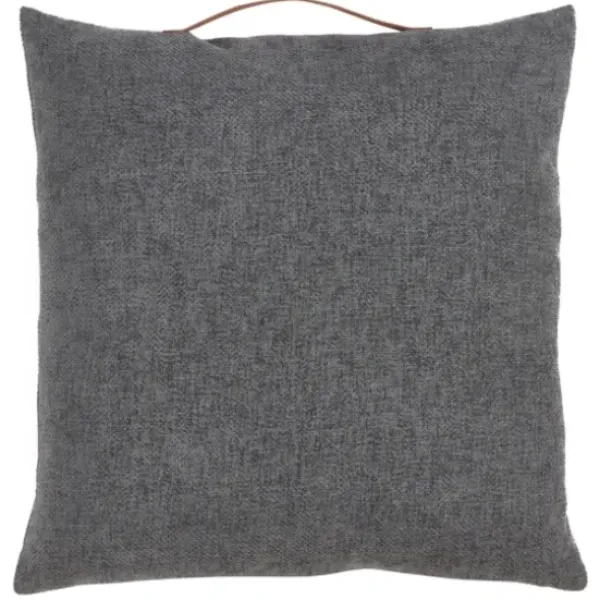 Pillows-Kirkland's Home Chenille Handle Pillow Gray