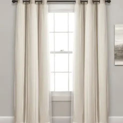 Curtains & Drapes-Kirkland's Home Chenille Single Curtain Panel, 84 In. Blue