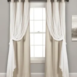 Curtains & Drapes-Kirkland's Home Chenille Single Curtain Panel, 84 In. Blue