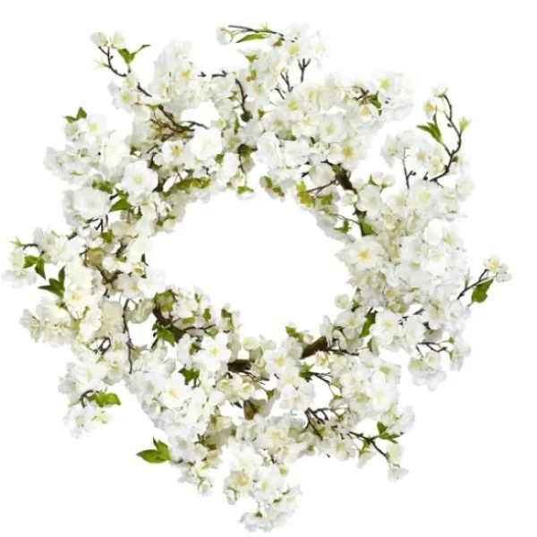 Wreaths-Kirkland's Home Cherry Blossom Wreath White