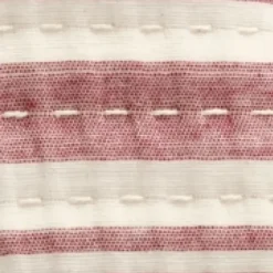Quilts-Kirkland's Home Cherry Red Pick Stitch Stripe King Quilt Red/White