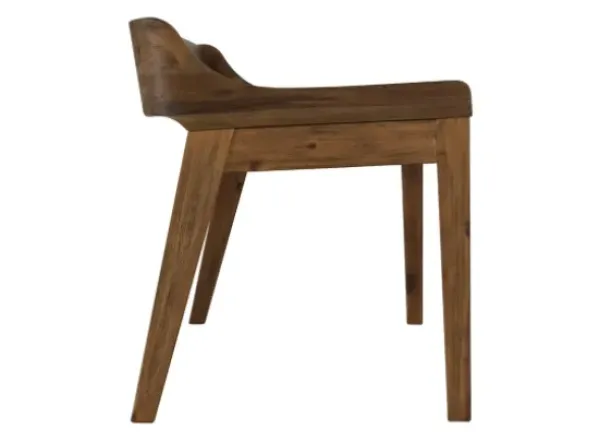 Benches & Ottomans-Kirkland's Home Chestnut Acacia Wood Cushioned Bench Brown