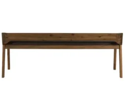 Benches & Ottomans-Kirkland's Home Chestnut Acacia Wood Cushioned Bench Brown