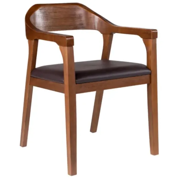 Dining Chairs-Kirkland's Home Chestnut Acacia Wood Dining Chair Brown