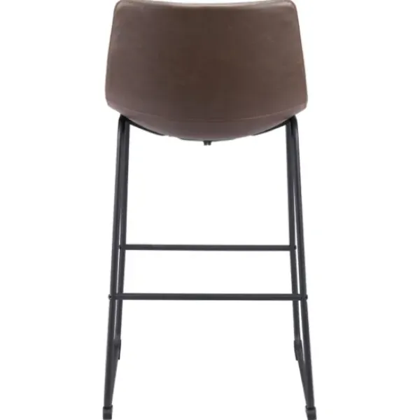 Bar Stools & Counter Height Stools-Kirkland's Home Chestnut Faux Leather Sloped Bar Stools, Set Of 2 Brown