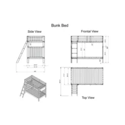 Beds & Headboards-Kirkland's Home Chestnut Pine Wood Detachable Twin Bunk Bed