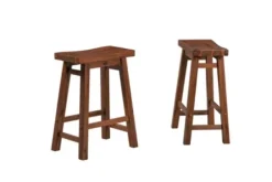 Bar Stools & Counter Height Stools-Kirkland's Home Chestnut Sonoma Saddle Counter Stools, Set Of 2 Brown