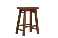 Bar Stools & Counter Height Stools-Kirkland's Home Chestnut Sonoma Saddle Counter Stools, Set Of 2 Brown