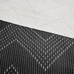 Bedspreads & Coverlets-Kirkland's Home Chevron Full/Queen 3-Pc. Coverlet Set Black