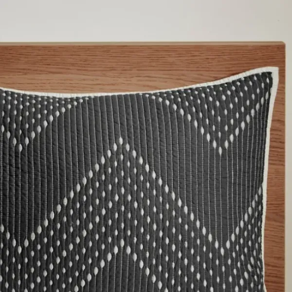 Bedspreads & Coverlets-Kirkland's Home Chevron Full/Queen 3-Pc. Coverlet Set Black