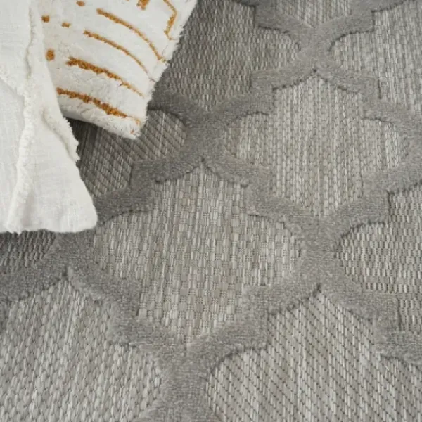 Outdoor Rugs-Kirkland's Home Chevron Indoor/Outdoor Area Rug, 6X9 Blue