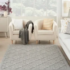 Outdoor Rugs-Kirkland's Home Chevron Indoor/Outdoor Area Rug, 6X9 Blue