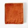 Blankets & Throws-Kirkland's Home Chili Heavenly Herringbone Plush Throw Orange