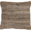 Pillows-Kirkland's Home Chindi Woven Jute Throw Pillow Brown