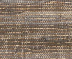 Pillows-Kirkland's Home Chindi Woven Jute Throw Pillow Brown