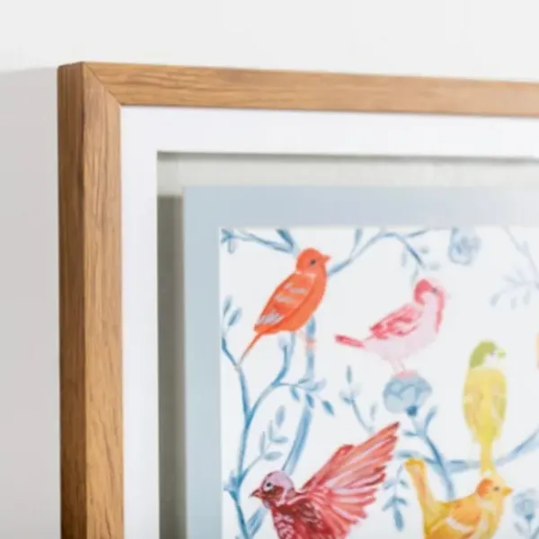 Framed Art-Kirkland's Home Chinoiserie Birds Framed Art Print White/Blue/Multi