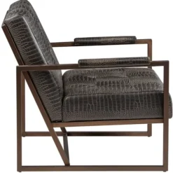 Accent Chairs-Kirkland's Home Chocolate Walden Faux Leather Accent Chair Brown