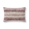 Pillows-Kirkland's Home Chris Loves Julia X Loloi Burgundy Darcy Pillow Red/Purple/Ivory