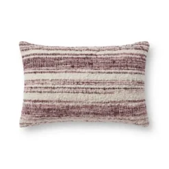 Pillows-Kirkland's Home Chris Loves Julia X Loloi Burgundy Darcy Pillow Red/Purple/Ivory