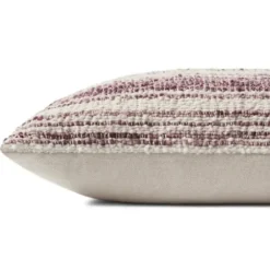 Pillows-Kirkland's Home Chris Loves Julia X Loloi Burgundy Darcy Pillow Red/Purple/Ivory