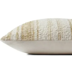 Pillows-Kirkland's Home Chris Loves Julia X Loloi Gold Anderson Pillow Gold/Ivory