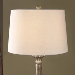 Floor Lamps-Kirkland's Home Chunky Washed Brown Floor Lamp White