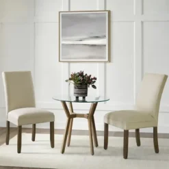 Dining Chairs-Kirkland's Home Cianna Cream 2-Pc. Upholstered Dining Chair Set Tan