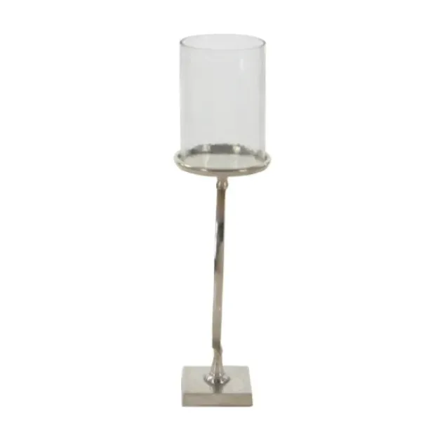 Candle Holders-Kirkland's Home Circular Center Hurricane Candle Holder Black